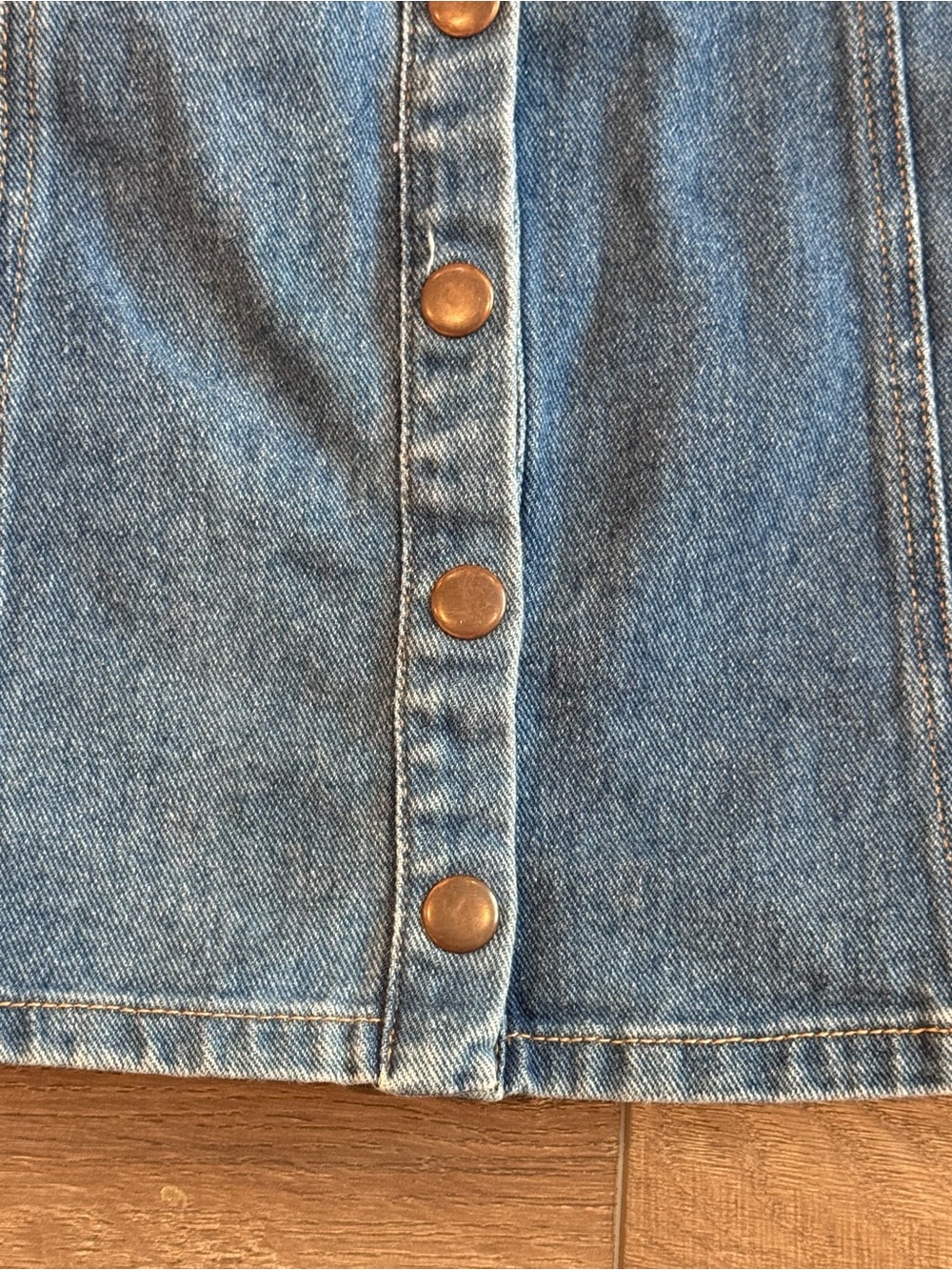 Madewell Blue Button-Front Denim Mini Skirt - Picture 8 of 8